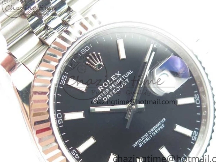 MiroTime 0414 DateJust 41MM 126334 904L SS VRF 1:1 Best Edition Black Dial Stick Markers on SS Jubilee Bracelet A Trendy 2901